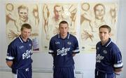 19 July 2005; The GPA today consolidated the Association's successful relationship with C&C Ireland through the launch of Ireland's first protein based sports drink, Club Energise Sport Recovery 20. At the launch are from left, Kerry footballer Tomas O'Se, Cork hurler John Gardiner and Armagh footballer Kieran McGeeney, DCU, Dublin. Picture credit; Damien Eagers / SPORTSFILE