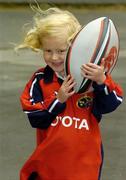 19 July 2005; Hannah Walsh, age 3, from Swords, at the announcement that Ireland's 8th National Coaching Forum, which is coordinated by the National Coaching and Training Centre (NCTC), in association with Lucozade Sport, will take place in Limerick from 2-4 September. Kildare Street, Dublin. Picture credit; Ciara Lyster / SPORTSFILE