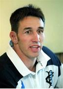 25 May 2000; Ian Jones, New Zealand and Barbarians, speaking to the media during a press conference ahead of the Anglo Irish Bank International test against Ireland at Lansdowne Road next Sunday. Barbarians Rugby Press Conference, Dublin. Picture credit: Brendan Moran / SPORTSFILE
