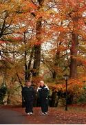 11 November 2000; Ireland rugby coach Warren Gatland, left, with team manager Brian O'Brien, in the grounds of the Glenview Hotel, Co. Wicklow ahead of their friendly game against South Africa on 19 November. Picture credit: Matt Browne / SPORTSFILE