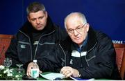 8 November 2000; Ireland manager Brian O'Brien, right,  with Ireland coach Warren Gatland speaking to the media during a press conference ahead of the International Rugby Friendly against Japan. Ireland Rugby Press Conference. Picture credit: Matt Browne / SPORTSFILE *** Local Caption ***