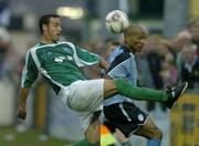 22 July 2005; Eamon Zayed, Bray Wanderers, in action against Curtis Fleming, Shelbourne. eircom League, Premier Division, Bray Wanderers v Shelbourne, Carlisle Grounds, Bray, Co. Wicklow. Picture credit; Matt Browne / SPORTSFILE