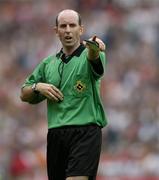 23 July 2005; Michael Collins, Referee, issues instructions during the game. Bank of Ireland Ulster Senior Football Championship Final Replay, Tyrone v Armagh, Croke Park, Dublin. Picture credit; Matt Browne / SPORTSFILE