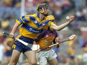 24 July 2005; Tony Griffin, Clare, in action against Rory McCarthy, Wexford. Guinness All-Ireland Senior Hurling Championship Quarter-Final, Wexford v Clare, Croke Park, Dublin. Picture credit; Brendan Moran / SPORTSFILE