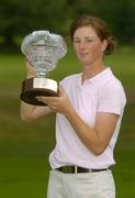 24 July 2005; Tara Delaney, Ireland, with the trophy after winning the Women's Irish Open Strokeplay Championship. Hermitage Golf Club, Lucan, Co. Dublin. Picture credit; Matt Browne / SPORTSFILE