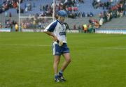 24 July 2005; A dejected James Murray, Waterford, leaves the pitch after defeat by Cork. Guinness All-Ireland Senior Hurling Championship Quarter-Final, Cork v Waterford, Croke Park, Dublin. Picture credit; Brendan Moran / SPORTSFILE