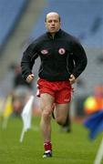 23 July 2005; Tyrone's Peter Canavan warms up on the sideine before coming on as a substitute. Bank of Ireland Ulster Senior Football Championship Final Replay, Tyrone v Armagh, Croke Park, Dublin. Picture credit; Brendan Moran / SPORTSFILE