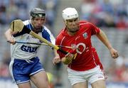 24 July 2005; Timmy McCarthy, Cork, in action against Tony Browne, Waterford. Guinness All-Ireland Senior Hurling Championship Quarter-Final, Cork v Waterford, Croke Park, Dublin. Picture credit; Brendan Moran / SPORTSFILE