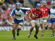 24 July 2005; James Murray, Waterford, in action against Kieran Murphy, Cork. Guinness All-Ireland Senior Hurling Championship Quarter-Final, Cork v Waterford, Croke Park, Dublin. Picture credit; Ray McManus / SPORTSFILE