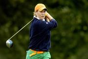 24 July 2005; Fiona Carroll, Ireland, watches her drive from the 18th tee box during the Women's Irish Open Strokeplay Championship. Hermitage Golf Club, Lucan, Co. Dublin. Picture credit; Matt Browne / SPORTSFILE