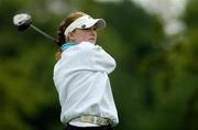 24 July 2005; Heather Nolan, Ireland, watches her drive from the 18th tee box during the Women's Irish Open Strokeplay Championship. Hermitage Golf Club, Lucan, Co. Dublin. Picture credit; Matt Browne / SPORTSFILE
