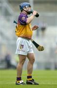 24 July 2005; Malachy Travers, Wexford, takes a drink during the game. Guinness All-Ireland Senior Hurling Championship Quarter-Final, Wexford v Clare, Croke Park, Dublin. Picture credit; Brendan Moran / SPORTSFILE
