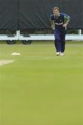 9 July 2005; Gordon Cooke, Ireland, begins his run up to bowl. ICC Trophy Semi-Final, Ireland v Canada, Castle Avenue, Clontarf, Dublin. Picture credit; Brian Lawless / SPORTSFILE