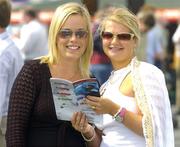 26 July 2005; Janet Rancontre, left, and Harriet Murphy, both of Galway City, enjoy a day at the Galway Races, Ballybrit, Co. Galway. Picture credit; Pat Murphy / SPORTSFILE