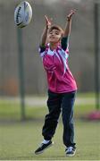 26 February 2014; Mae Corpuz, from Firhouse CS, Dublin, in action during the Dublin Girls Give It a Try Blitz. Templeogue United / St. Judes GAA Grounds, Dublin. Picture credit: Matt Browne / SPORTSFILE
