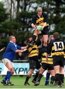 26 February 2000; Paul O'Connell, Young Munster, takes the ball in the lineout. AIB League Rugby, Division 1, St Mary's v Young Munster, Templeville Road, Dublin. Picture credit: Matt Browne / SPORTSFILE
