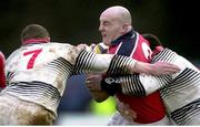 15 January 2000; Keith Wood, Munster, is tackled by Richard Field, 7, and Geraint Lewis, Pontypridd. Heineken European Cup, Pontypridd v Munster, Saris Road, Pontypridd, Wales. Picture credit: Matt Browne / SPORTSFILE