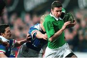 3 March 2000; Geordan Murphy, Ireland A, is tackled by Ezio Galon, Italy A. Six Nations &quot;A&quot; Rugby International, Ireland A v Italy A, Donnybrook, Dublin. Picture credit: Matt Browne / SPORTSFILE
