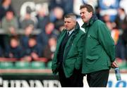 4 March 2000; Ireland coach Warren Gatland, left, with Ireland manager Donal Lenihan. Six Nations Rugby International, Ireland v Italy, Lansdowne Road, Dublin. Picture credit: Damien Eagers / SPORTSFILE