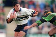 8 April 2000; Kieran Campbell, London Irish, holds off the challenge of Alan Bateman, Northampton. Tetley Cup semi-final, Northampton v London Irish, Madejski Stadium, Reading, England. Picture credit: Brendan Moran / SPORTSFILE