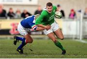 3 March 2000; Matt Mostyn, Ireland A, is tackled by Ezio Galon, Italy A. Six Nations &quot;A&quot; Rugby International, Ireland A v Italy A, Donnybrook, Dublin. Picture credit: Aoife Rice / SPORTSFILE