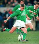 4 March 2000; Ronan O'Gara, Ireland. Six Nations Rugby International, Ireland v Italy, Lansdowne Road, Dublin. Picture credit: Matt Browne / SPORTSFILE