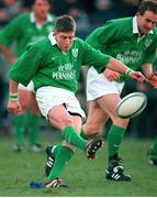 4 March 2000; Ronan O'Gara, Ireland. Six Nations Rugby International, Ireland v Italy, Lansdowne Road, Dublin. Picture credit: Matt Browne / SPORTSFILE