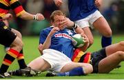 20 May 2000; Denis Hickie, St Mary's, is tackled by Shane Horgan, Lansdowne. AIB All-Ireland League Rugby Final, St Mary's v Lansdowne, Lansdowne Road, Dublin. Picture credit: Brendan Moran / SPORTSFILE