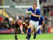 20 May 2000; Denis Hickie, St Mary's, leaves Shane Horgan, Lansdowne, trailing in his wake as he heads for the line. AIB All-Ireland League Rugby Final, St Mary's v Lansdowne, Lansdowne Road, Dublin. Picture credit: Brendan Moran / SPORTSFILE