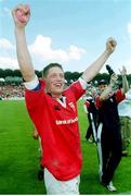 6 May 2000; Munster out-half Ronan O'Gara celebrates victory over Toulouse. Heineken European Cup semi-final, Toulouse v Munster, Stade Lescure, Bordeaux, France. Picture credit: Brendan Moran / SPORTSFILE