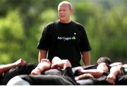 15 August 2000; London Irish Director of Rugby Dick Best watches his players practice scrummaging during training. London Irish Squad Pre-Season Training, Kenmare, Co. Kerry. Picture credit: Brendan Moran / SPORTSFILE
