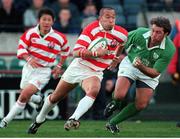 11 November 2000; Takeomi Ito, Japan, in action against Kieron Dawson, Ireland. International Rugby Friendly, Ireland v Japan, Lansdowne Road, Dublin. Picture credit: Brendan Moran / SPORTSFILE