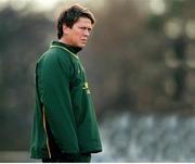 16 November 2000; South Africa coach Harry Viljoen  pictured in pensive mood during training. South Africa Rugby Squad Training, Blackrock Rugby Club, Stradbrook Road, Dublin. Picture credit: Aoife Rice / SPORTSFILE