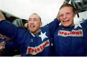 20 May 2000; St Mary's captain Trevor Brennan, left, and team-mate Malcolm O'Kelly, celebrate victory over Lansdowne. AIB All-Ireland League Rugby Final, St Mary's v Lansdowne, Lansdowne Road, Dublin. Picture credit: Matt Browne / SPORTSFILE