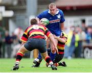 20 May 2000; Victor Costello, St Mary's, in action against Aidan McCullen, 6, Lansdowne. AIB All-Ireland League Rugby Final, St Mary's v Lansdowne, Lansdowne Road, Dublin. Picture credit: Brendan Moran / SPORTSFILE