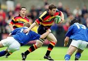 20 May 2000; Gordon D'Arcy, Lansdowne, in action against Denis Hickie, left and Ray McIlreavy, St Mary's. AIB All-Ireland League Rugby Final, St Mary's v Lansdowne, Lansdowne Road, Dublin. Picture credit: Brendan Moran / SPORTSFILE