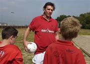 12 July 2005; Former Manchester United player Lee Sharpe with young players at the Kidz 4 Sports Summer Campz 2005, which includes soccer, hockey and golf. Naas Sports Centre, Naas, Co. Kildare. Picture credit; Pat Murphy / SPORTSFILE