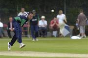 9 July 2005; Ireland's Trent Johnston bowls during the game. ICC Trophy Semi-Final, Ireland v Canada, Castle Avenue, Clontarf, Dublin. Picture credit; Brian Lawless / SPORTSFILE