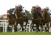 27 July 2005; Peculiar Prince, with Val De Souza, second from left, races clear of the field to win the HP Software Publishing Services Handicap ahead of Misima Sunrise, Chris Hayes up, right. Galway Races, Ballybrit, Co. Galway. Picture credit; Pat Murphy / SPORTSFILE