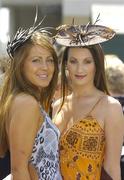 28 July 2005; Mary Lee, left, Co. Louth, and Lynda Duffy, Galway, at the Galway Races on Ladies Day. Galway Races, Ballybrit, Co. Galway. Picture credit; Pat Murphy / SPORTSFILE