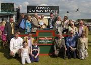 28 July 2005; The Neighbours Racing Club syndicate celebrate after More Rainbows won the Guinness Galway Hurdle Handicap. Galway Races, Ballybrit, Co. Galway. Picture credit; Pat Murphy / SPORTSFILE