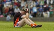 30 July 2005; A dejected Johnny McKeever, Armagh, goalkeeper after the final whistle against Mayo. All-Ireland Minor Football Quarter-Final, Mayo v Armagh, Dr. Hyde Park, Roscommon. Picture credit; Matt Browne / SPORTSFILE