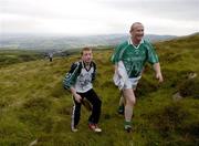 30 July 2005; Eventual winner Albert Shanahan representing Limerick with Shane Lenihan during the M Donnelly Poc Fada na hEireann Final. Annaverna Mountain Ravensdale, Cooley Mountains, Co. Louth. Picture credit; Damien Eagers / SPORTSFILE
