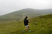 30 July 2005; Niall Quinn representing Dublin in action during the M Donnelly Poc Fada na hEireann Final. Annaverna Mountain Ravensdale, Cooley Mountains, Co. Louth. Picture credit; Damien Eagers / SPORTSFILE