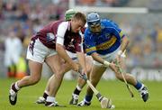 31 July 2005; Derick Hardiman, Galway, in action against Benny Dunne, Tipperary. Guinness All Ireland Hurling Championship, Quarter Final, Galway v Tipperary, Croke Park, Dublin. Picture credit; Brendan Moran / SPORTSFILE