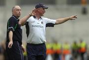 31 July 2005; Brian Cody, Kilkenny manager and Limerick manager, Joe McKenna, issue instructions to their teams. Guinness All-Ireland Hurling Championship, Quarter-Final, Kilkenny v Limerick, Croke Park, Dublin. Picture credit; Damien Eagers / SPORTSFILE