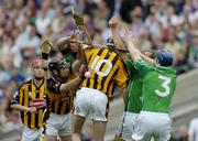 31 July 2005; Players from both sides including DJ Carey, Martin Comerford, 10, Kilkenny, Brian Geary, Ollie Moran and Stephen Lucey, 3, Limerick. Guinness All-Ireland Senior Hurling Championship Quarter-Final, Kilkenny v Limerick, Croke Park, Dublin. Picture credit; Ray McManus / SPORTSFILE