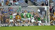 31 July 2005; The Limerick defence is beaten by DJ Carey's first attempt from the penalty spot. Guinness All-Ireland Senior Hurling Championship Quarter-Final, Kilkenny v Limerick, Croke Park, Dublin. Picture credit; Ray McManus / SPORTSFILE