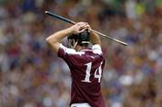 31 July 2005; Richie Murray, Galway, shows his dissapointment at missing a goal chance. Guinness All-Ireland Senior Hurling Championship Quarter-Final, Galway v Tipperary, Croke Park, Dublin. Picture credit; Ray McManus / SPORTSFILE