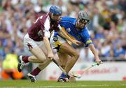 31 July 2005; Damien Hayes, Galway, is tackled by Hugh Moloney, Tipperary. Guinness All-Ireland Senior Hurling Championship Quarter-Final, Galway v Tipperary, Croke Park, Dublin. Picture credit; Ray McManus / SPORTSFILE